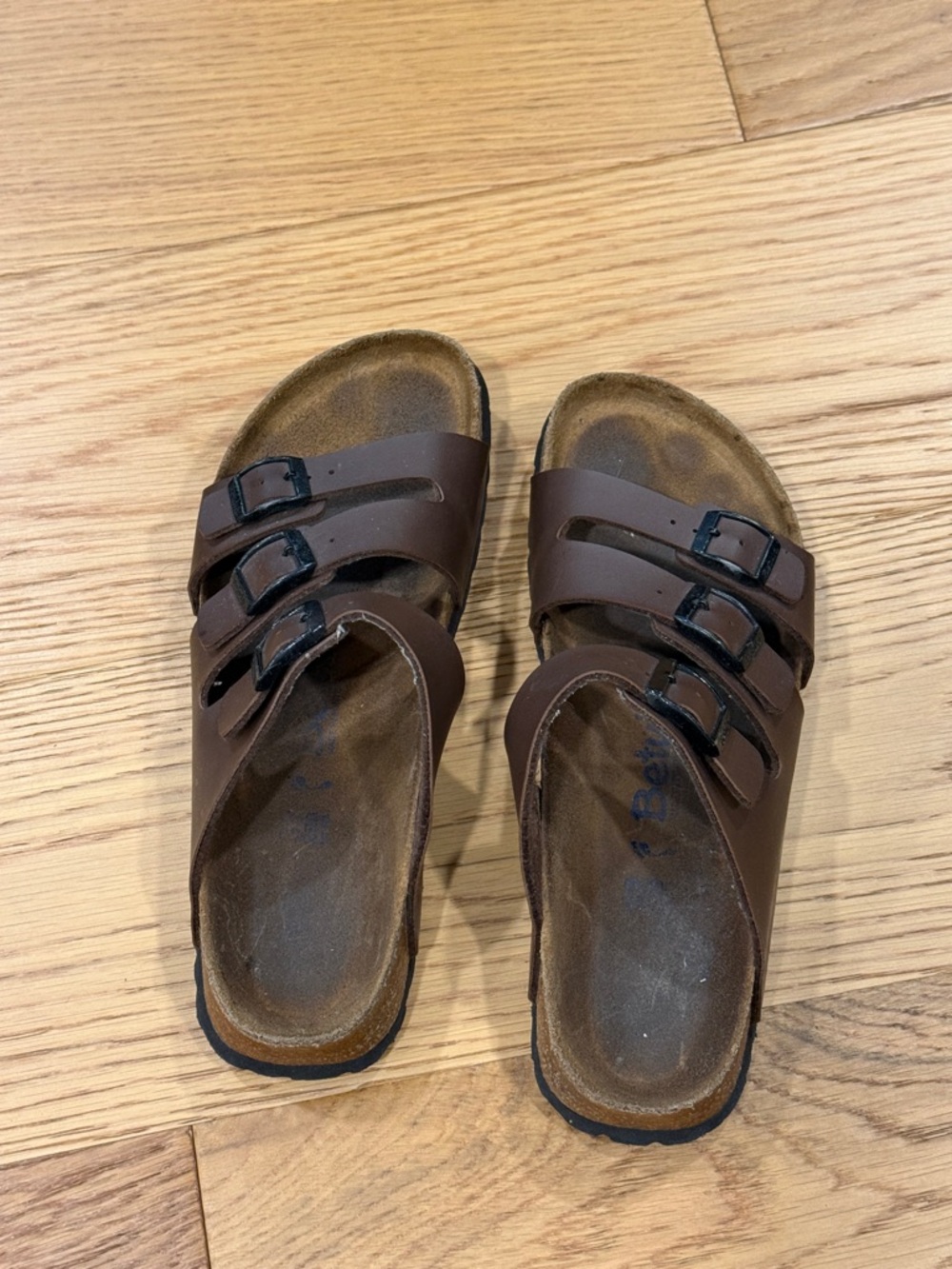 Birkenstock Betula Triple Buckle Brown Size 39 Women's Sandals - Picture 2 of 10